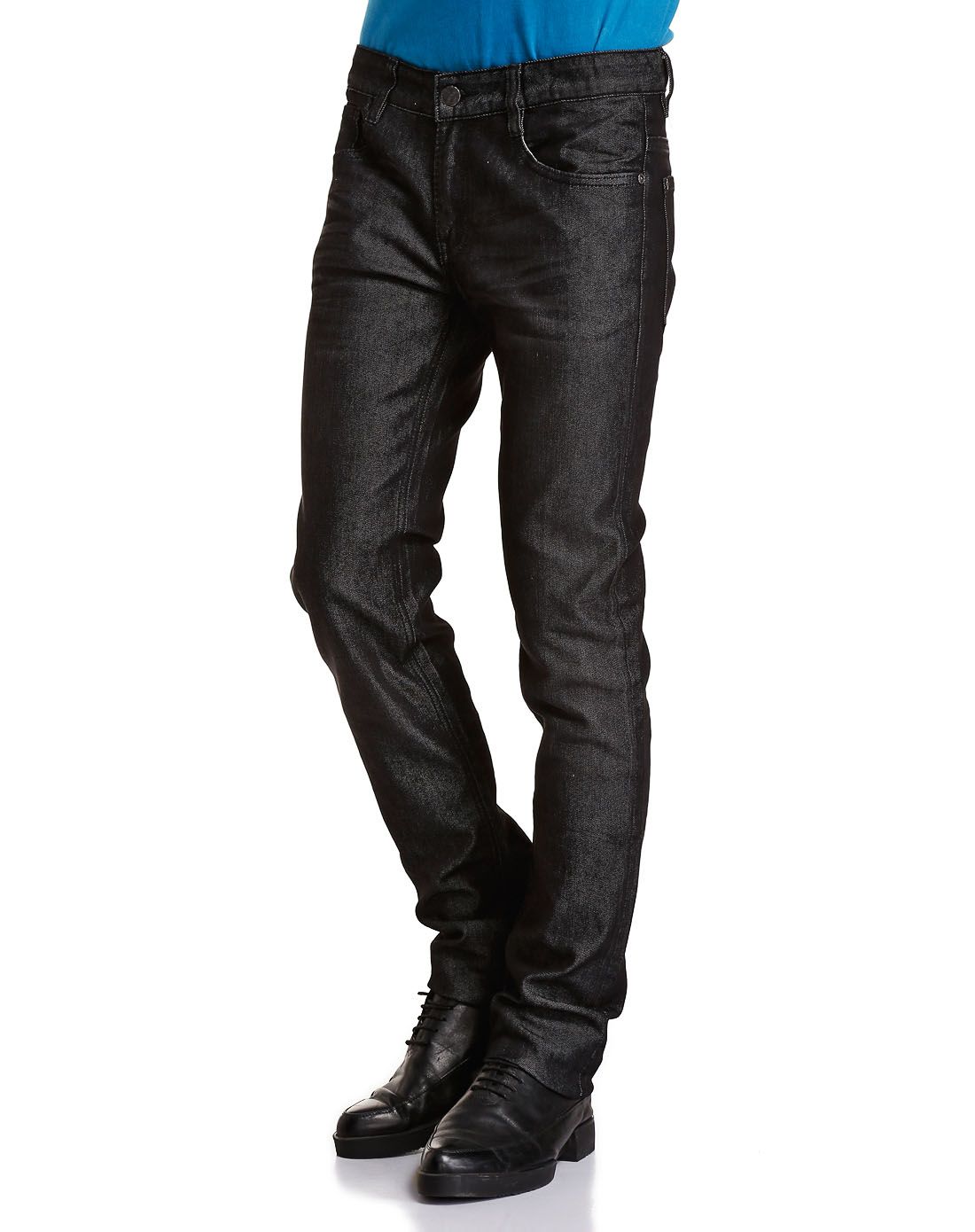 verri黑色基本五袋中腰牛仔长裤91c-mj3730099_唯品会