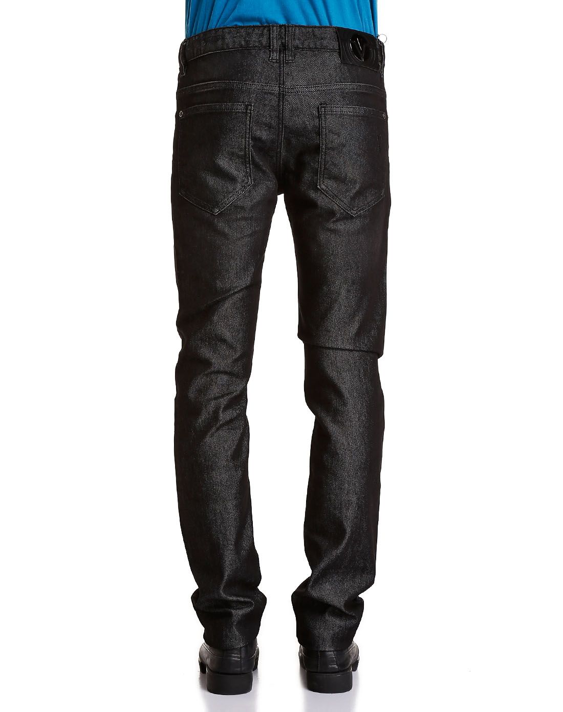 verri黑色基本五袋中腰牛仔长裤91c-mj3730099_唯品会