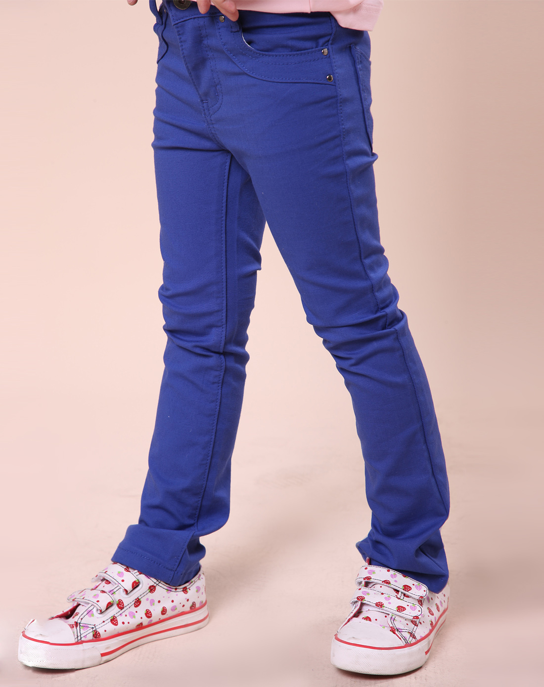 女童蓝色休闲裤