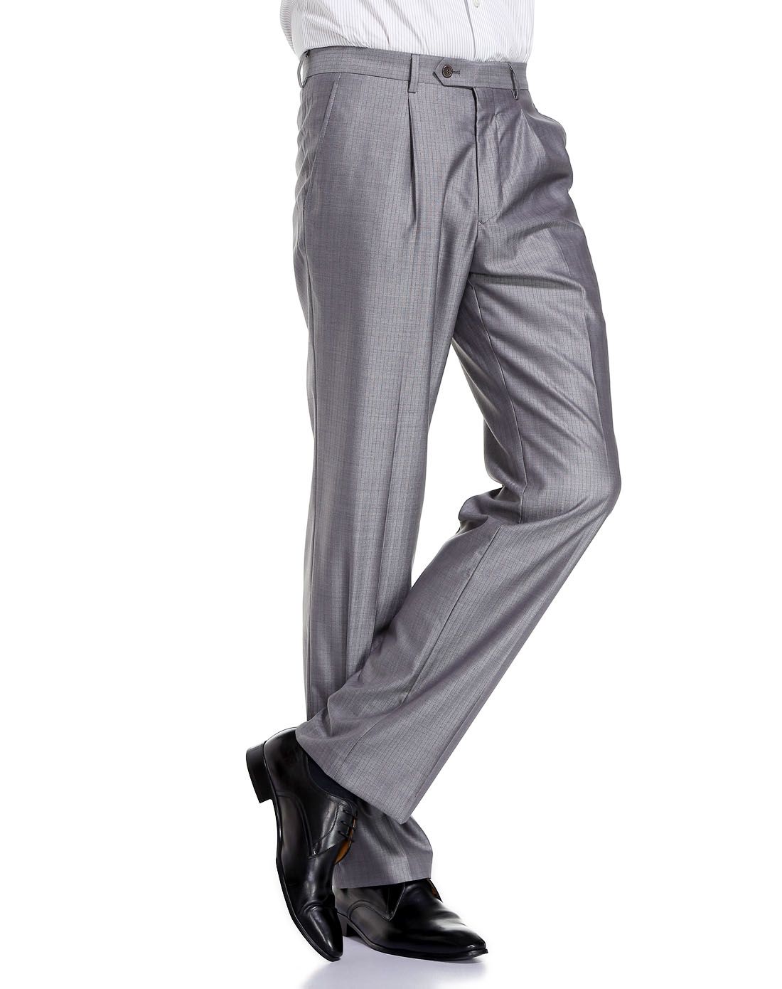 银灰色商务正装长西裤