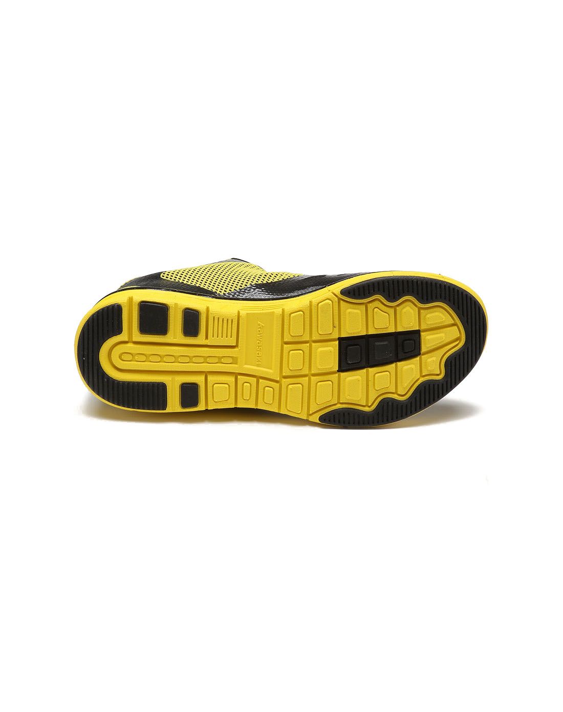 川崎kawasaki体育用品专场轻质透气 中性款黑配黄色慢跑鞋 舒适耐磨k