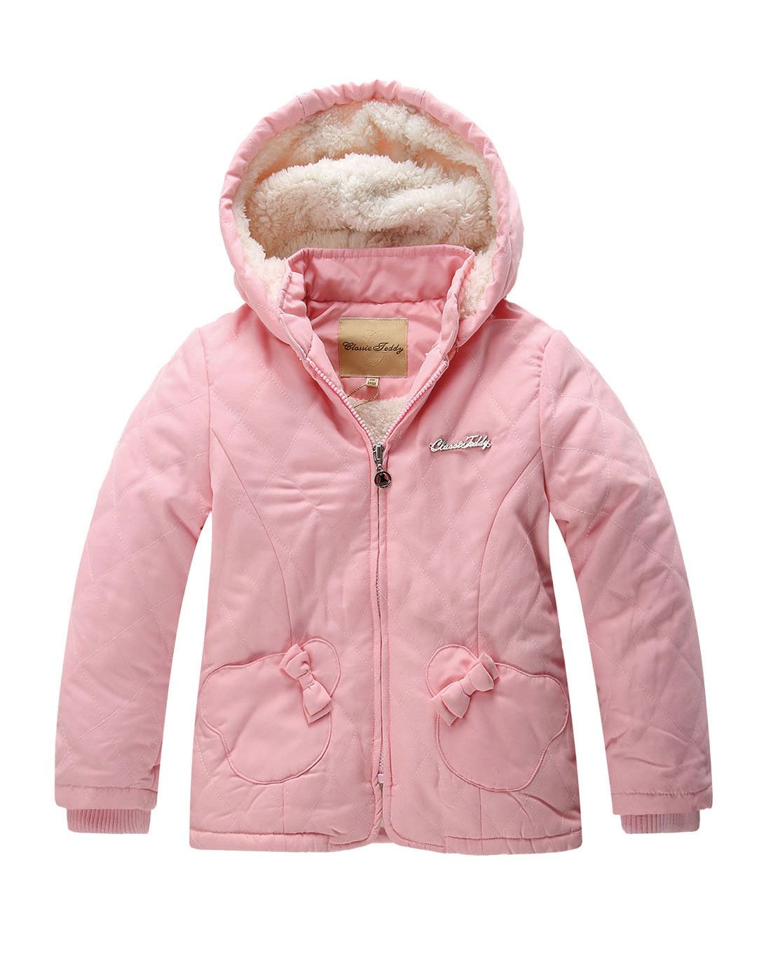 女童浅粉铺棉外套