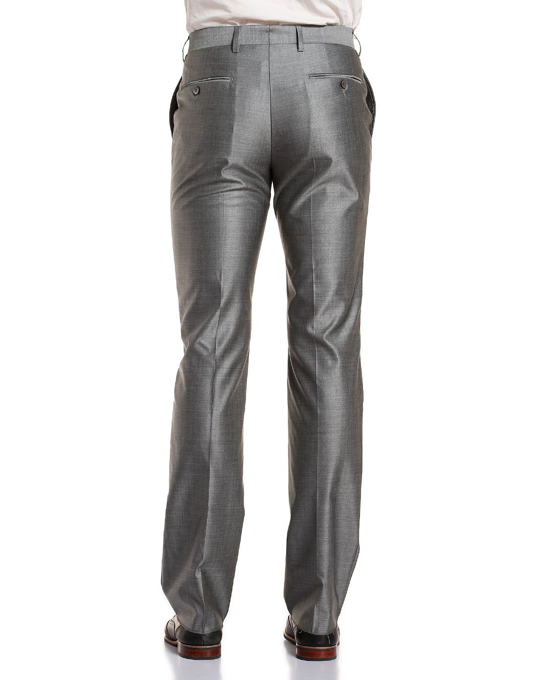 银灰色商务正装长西裤