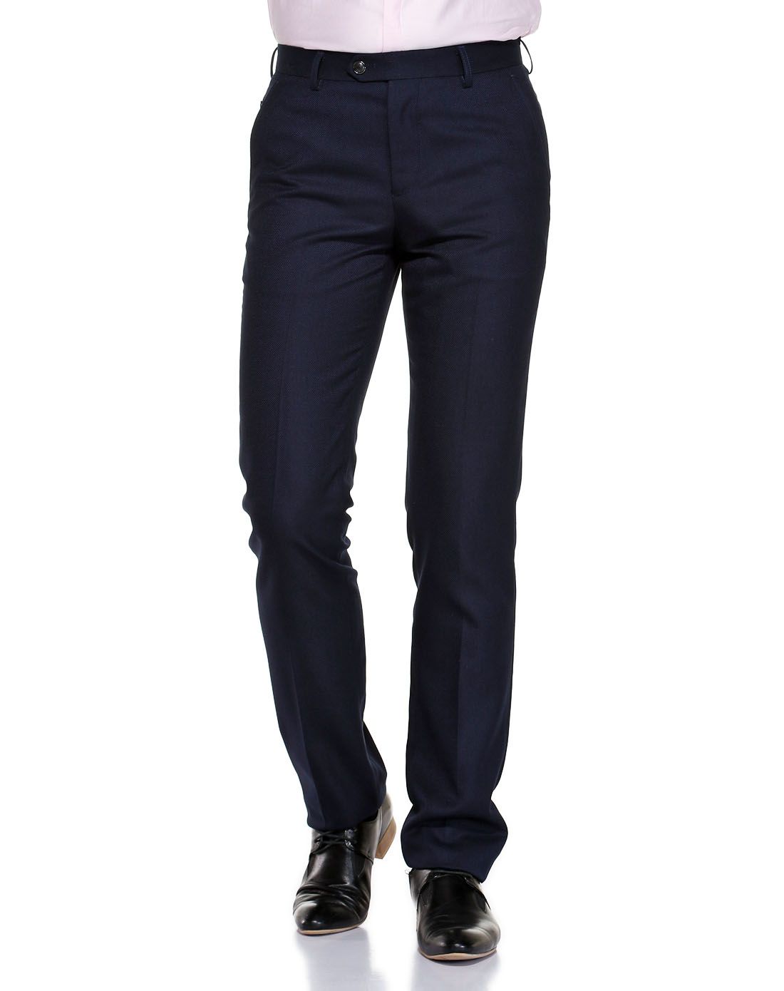 藏蓝色时尚商务长西裤