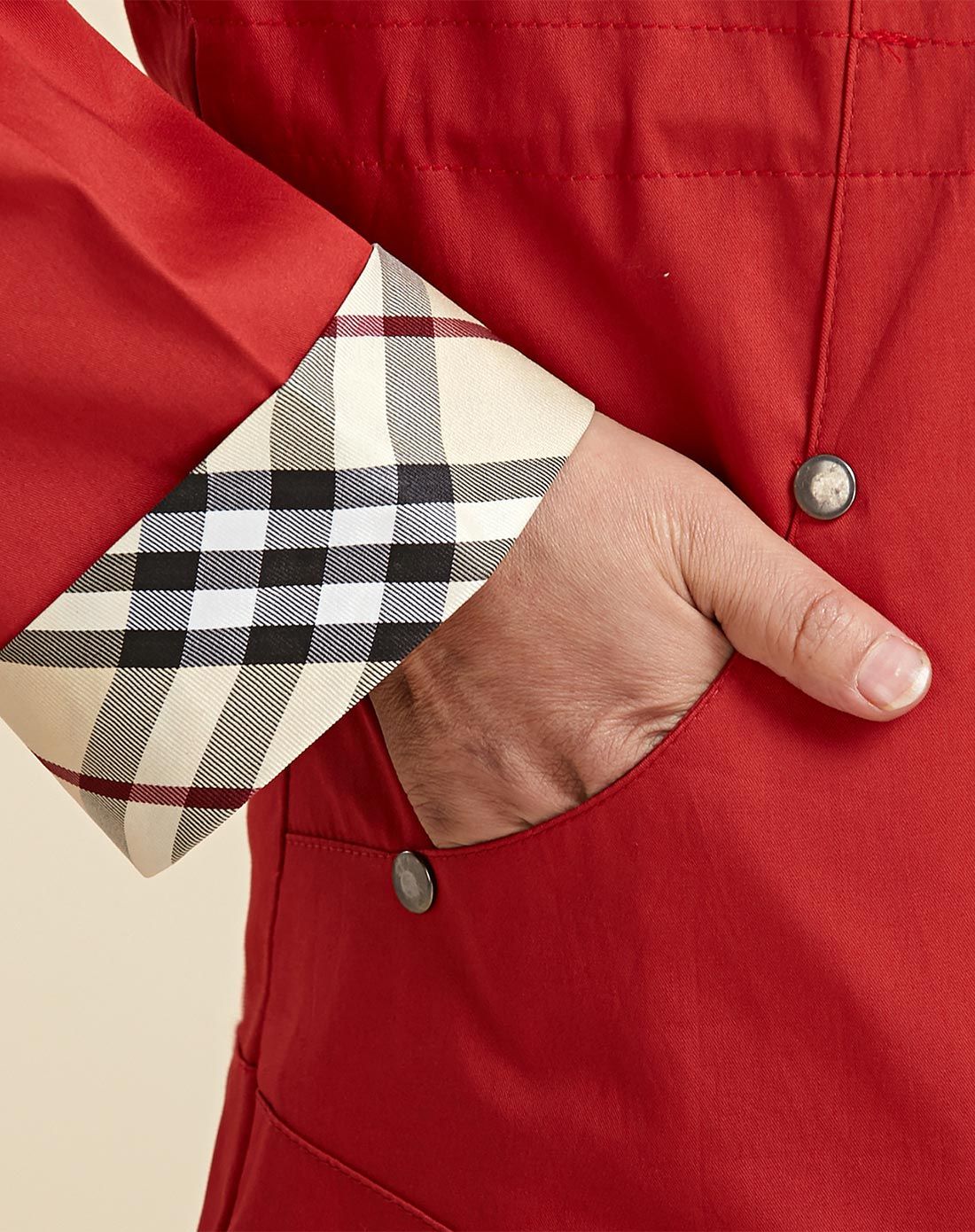 铁锈红简约时尚立翻领拉链外套