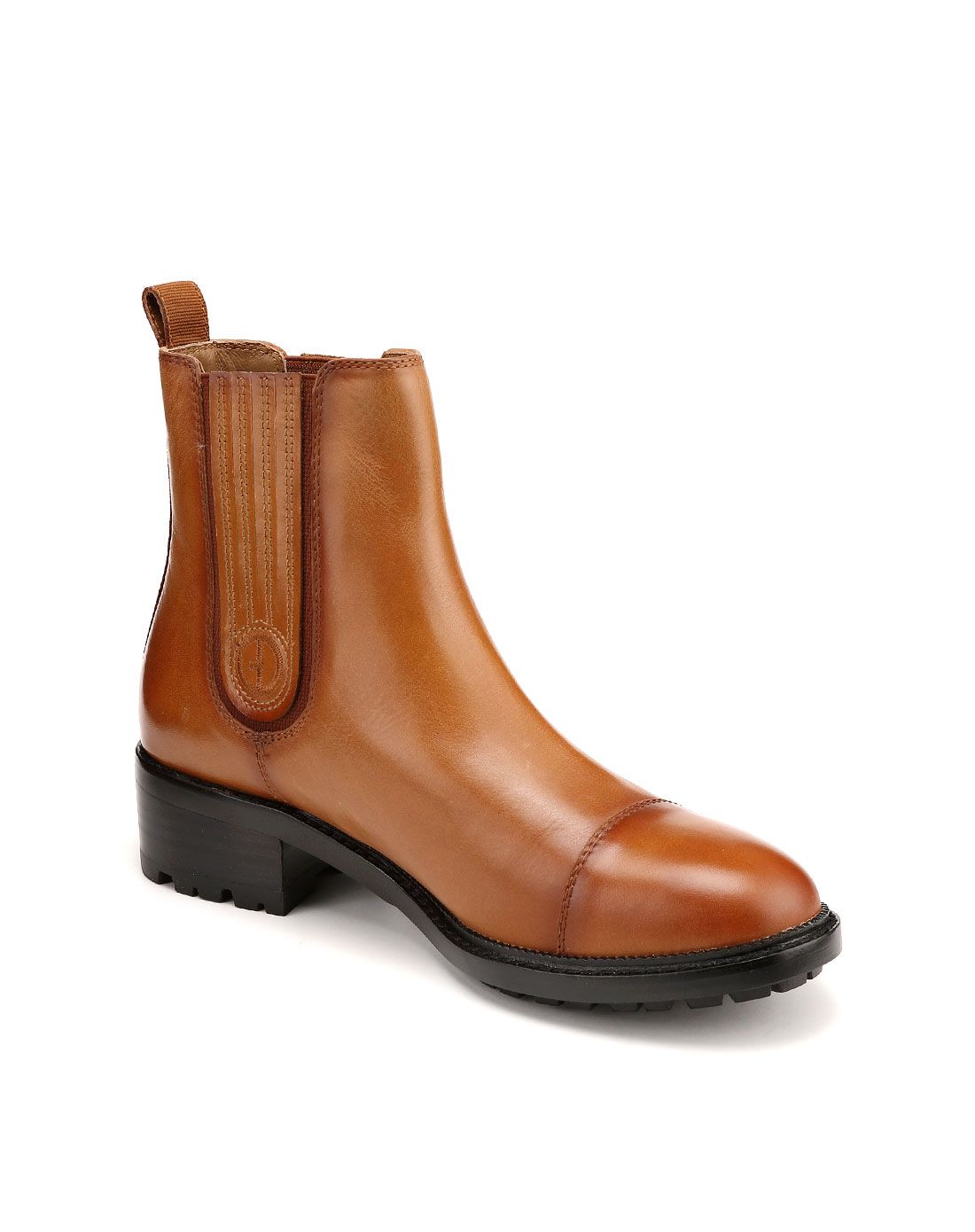 哥弟girdear咖色都市百搭短靴