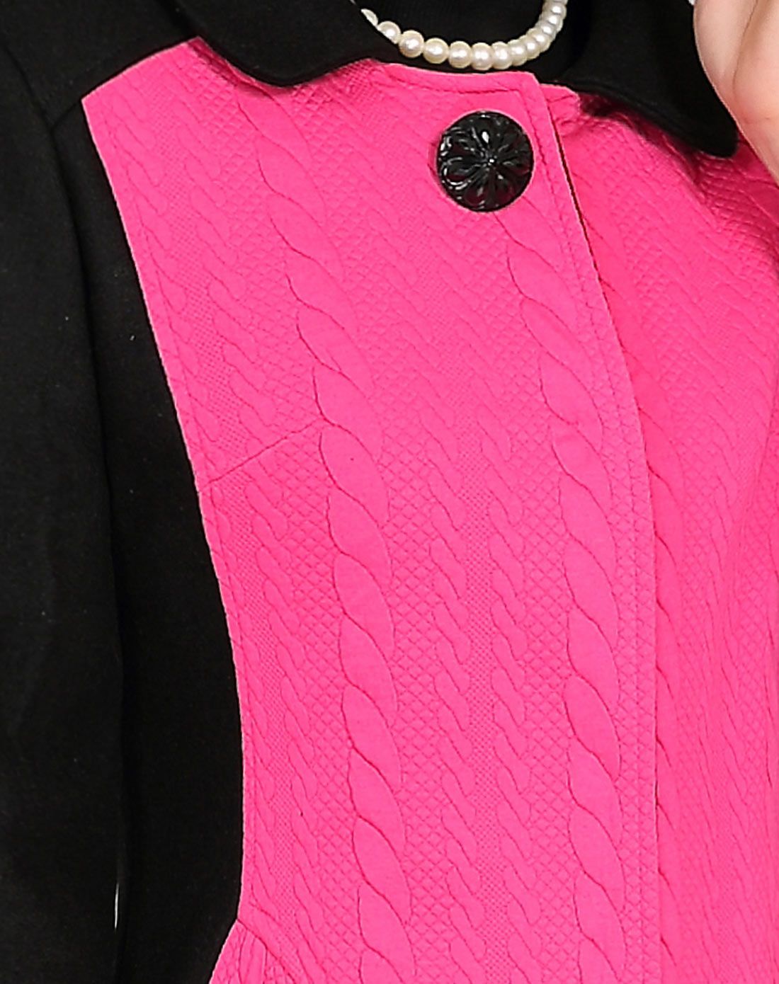 福玛玛玫红色拼接气质外套fmm157-y118ys2_唯品会