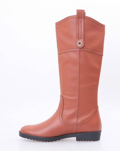 橘色时尚长靴