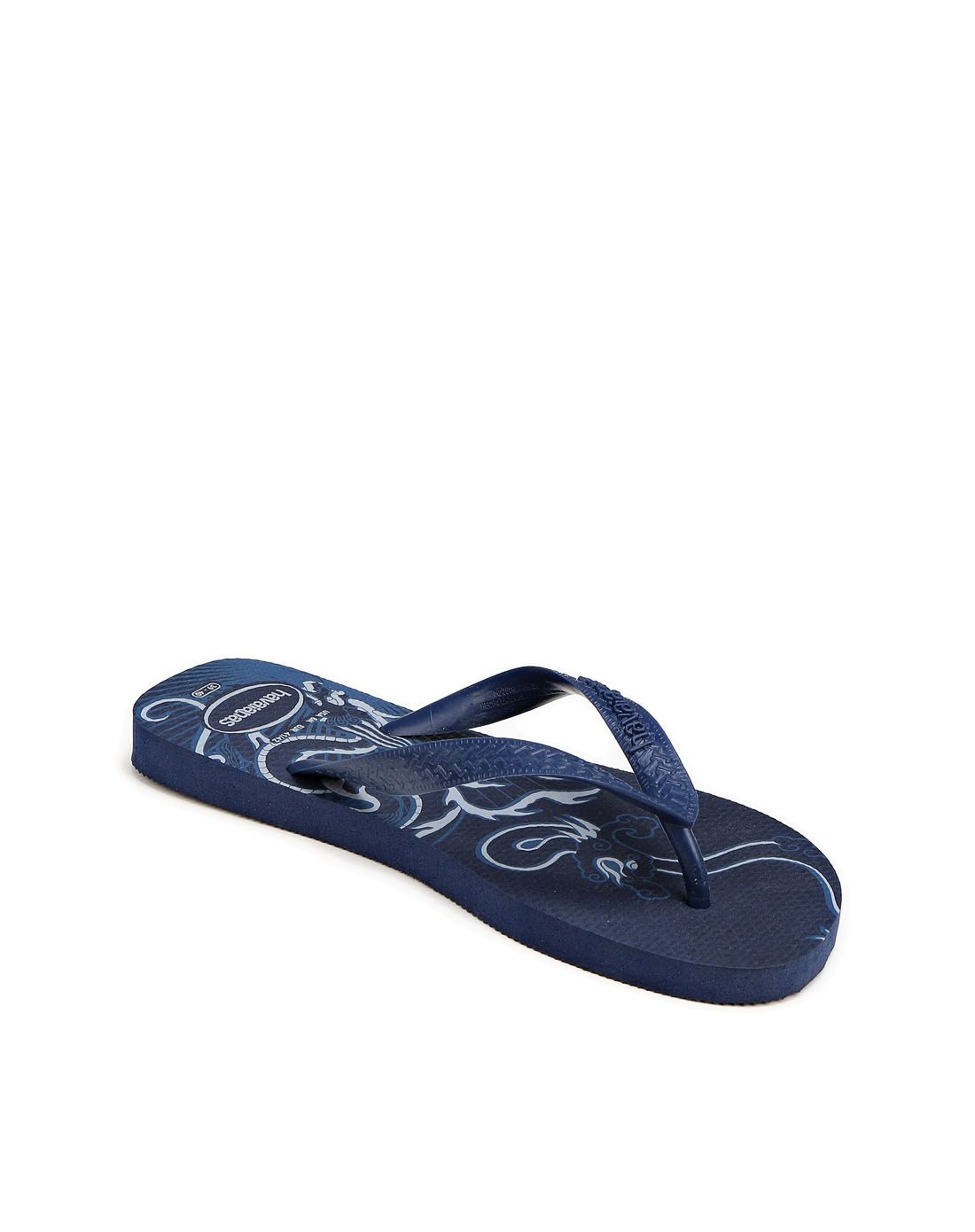 哈瓦那havaianas时尚巴西拖鞋专场巴西进口男款蓝色飞龙印花人字拖