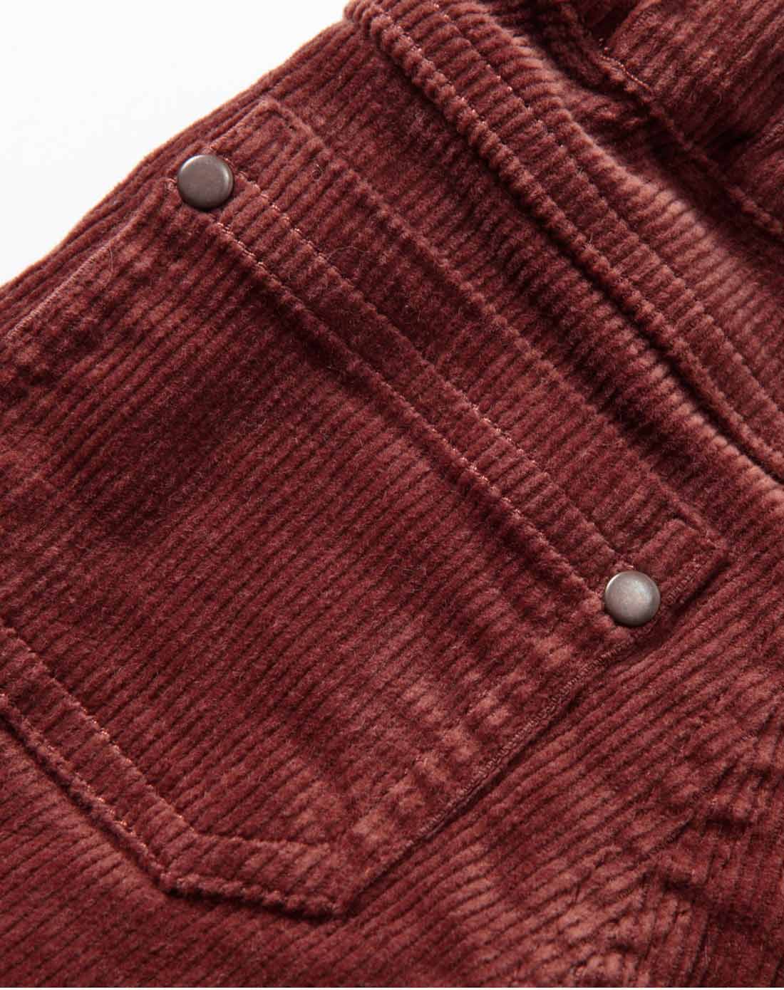 中性橡皮红灯芯绒裤子