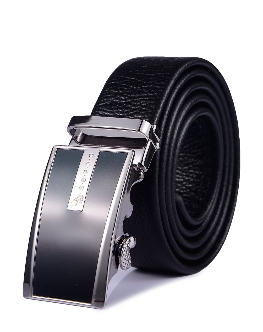 男款黑色牛皮经典商务皮带