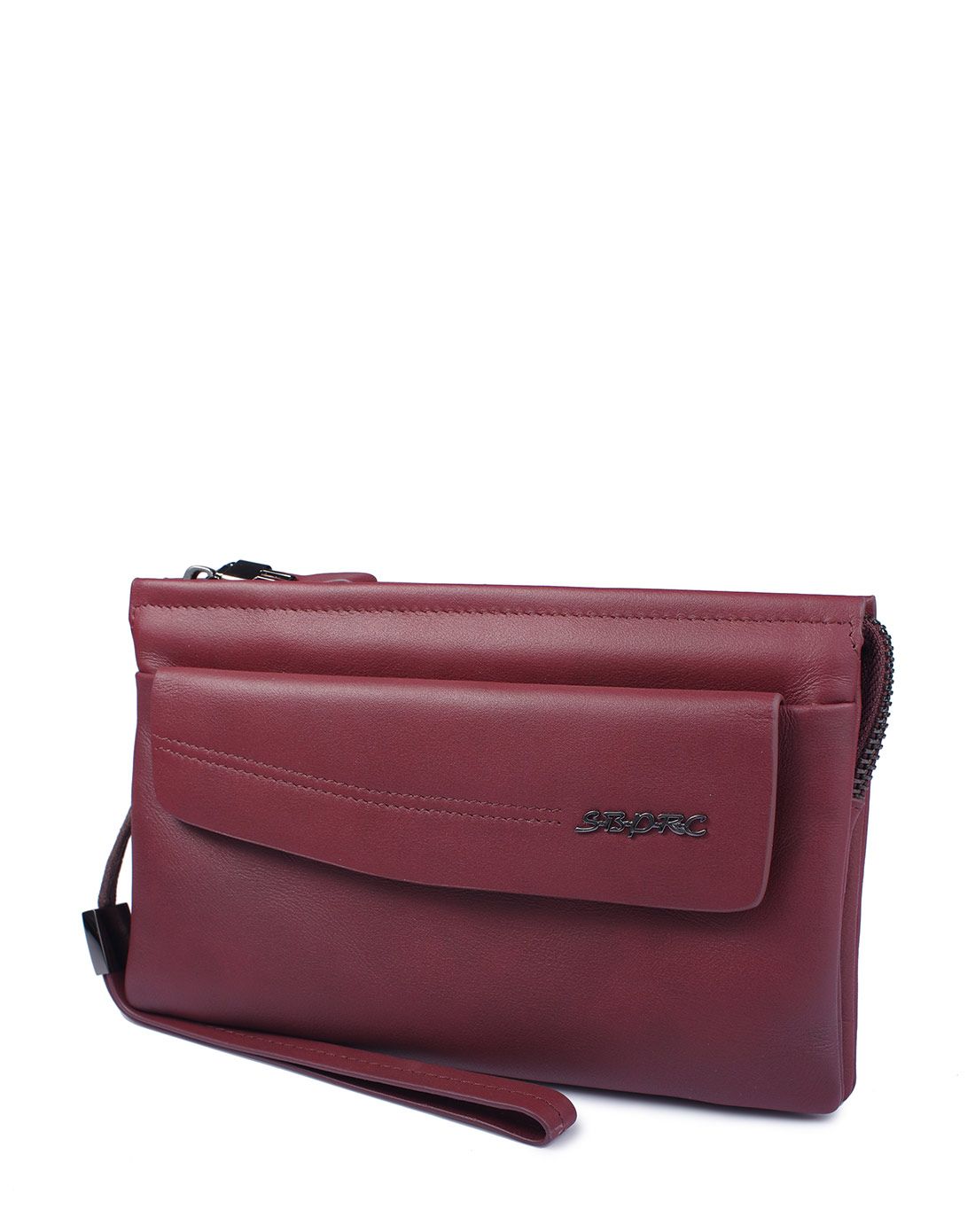 圣大保罗男女包男款酒红色牛皮简约时尚手拿包pv02140109-3540t_唯品