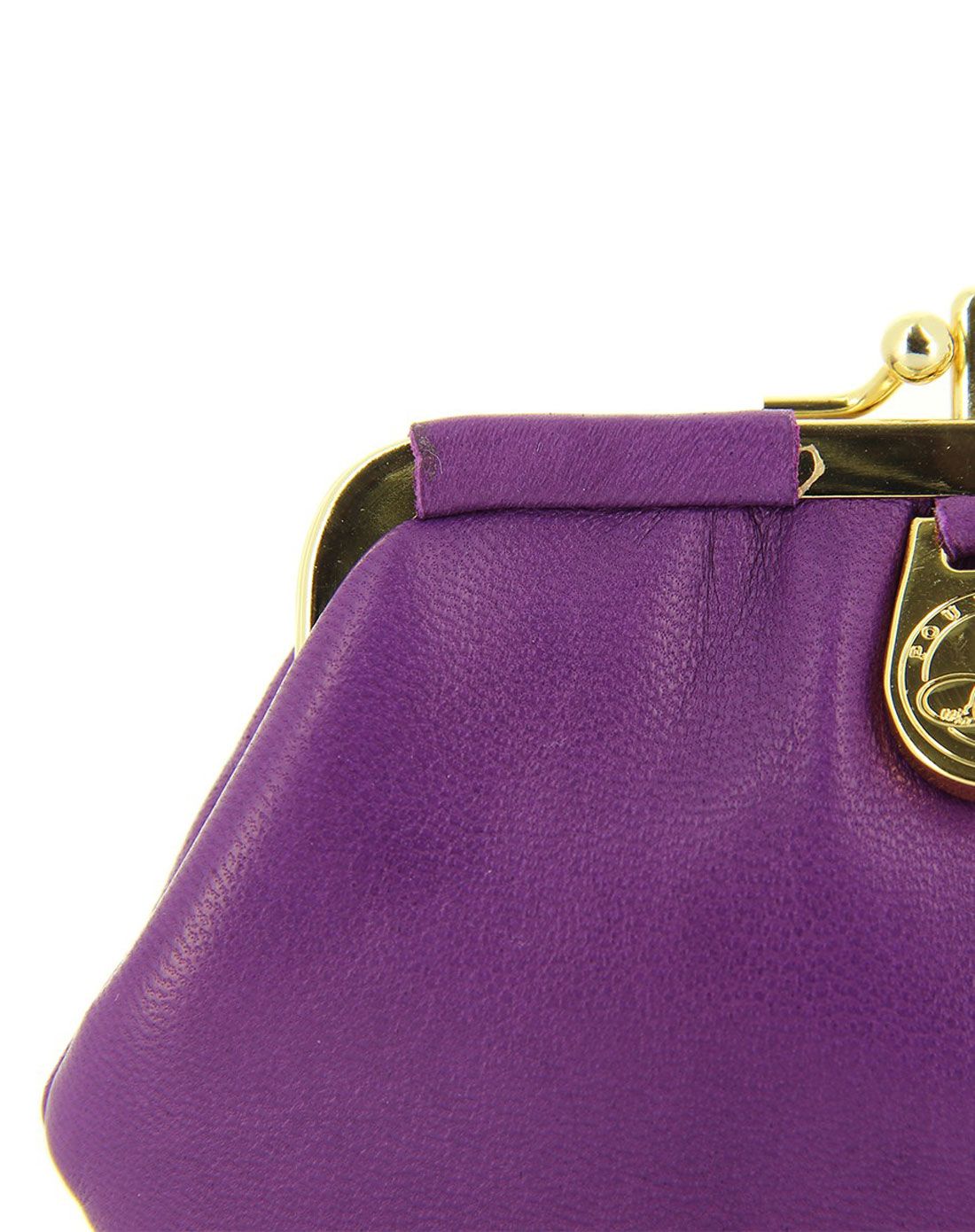 宠爱一家鞋包专场pourchet浅紫色女款复古羊皮零钱包1405parme_唯品会