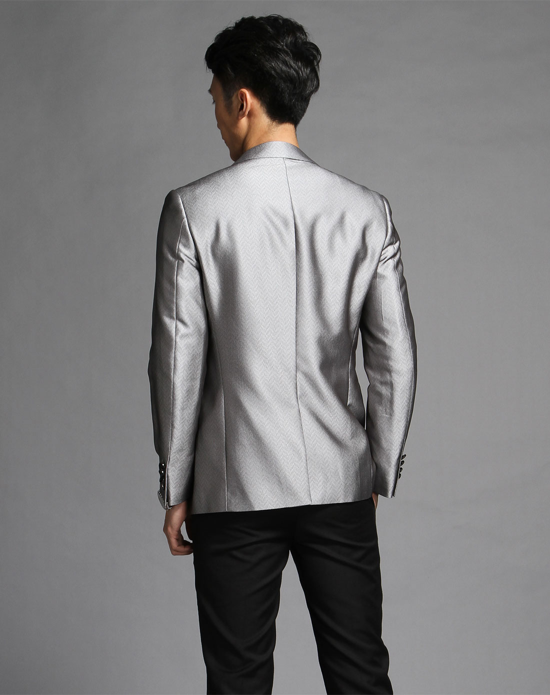 银灰色商务时尚长袖西服