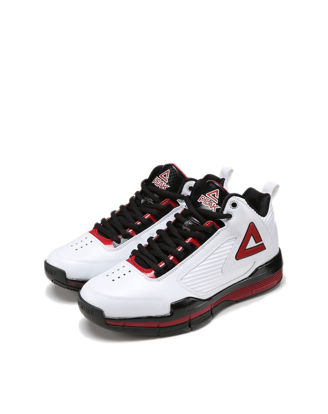 耐磨缓震 男款白配黑色专业篮球鞋 巴蒂尔八代