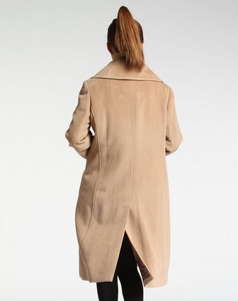 深米驼色休闲长袖大衣