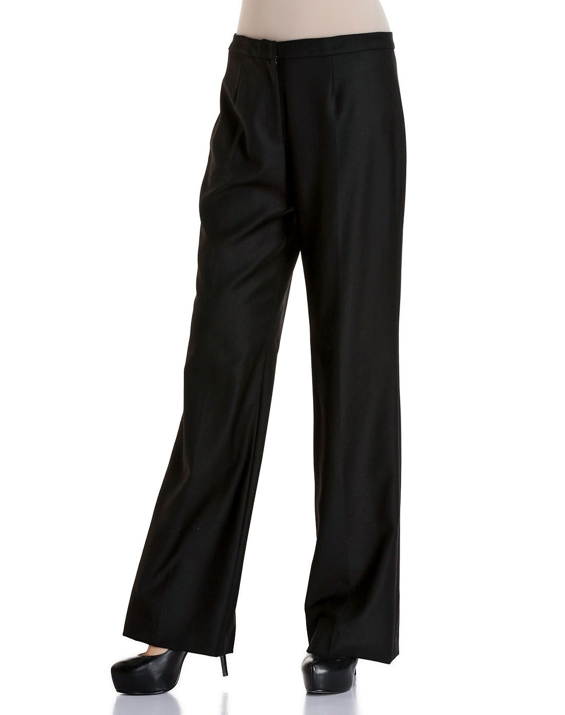 黑色宽松舒适长裤