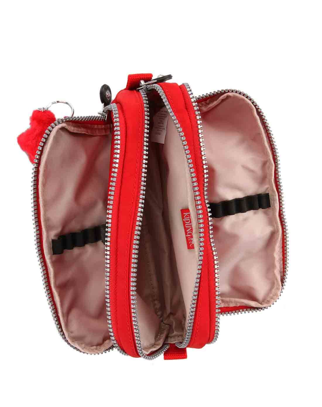 > kipling尼龙红色笔袋