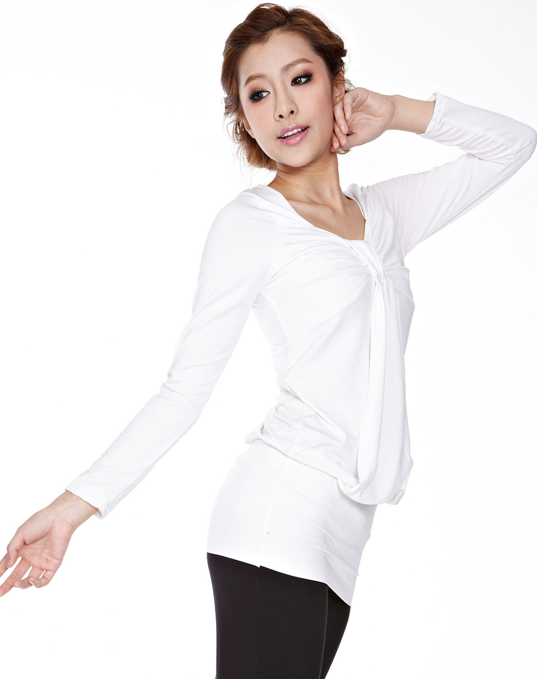 远阳瑜伽女装专场-白色瑜伽服上衣