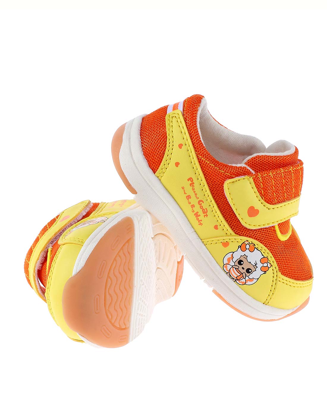 喜羊羊与灰太狼男女宝宝黄色学步鞋