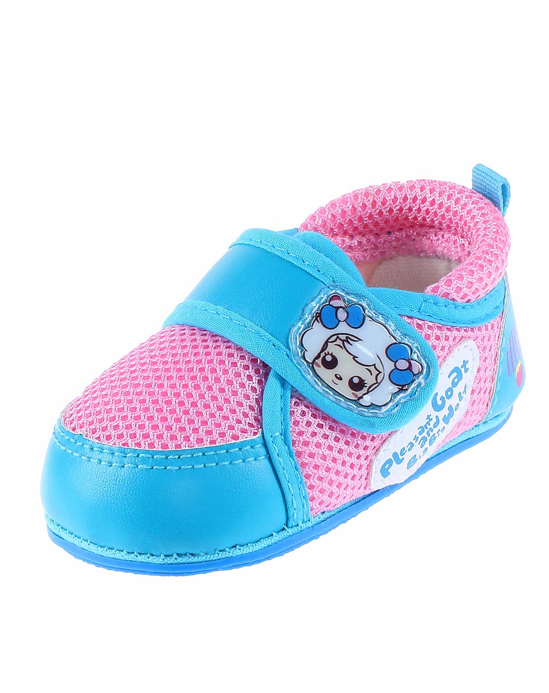 喜羊羊与灰太狼湖蓝/粉红色步前鞋
