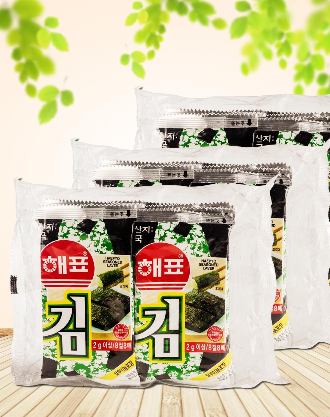 [韩国热销海苔]海牌海苔20g*3