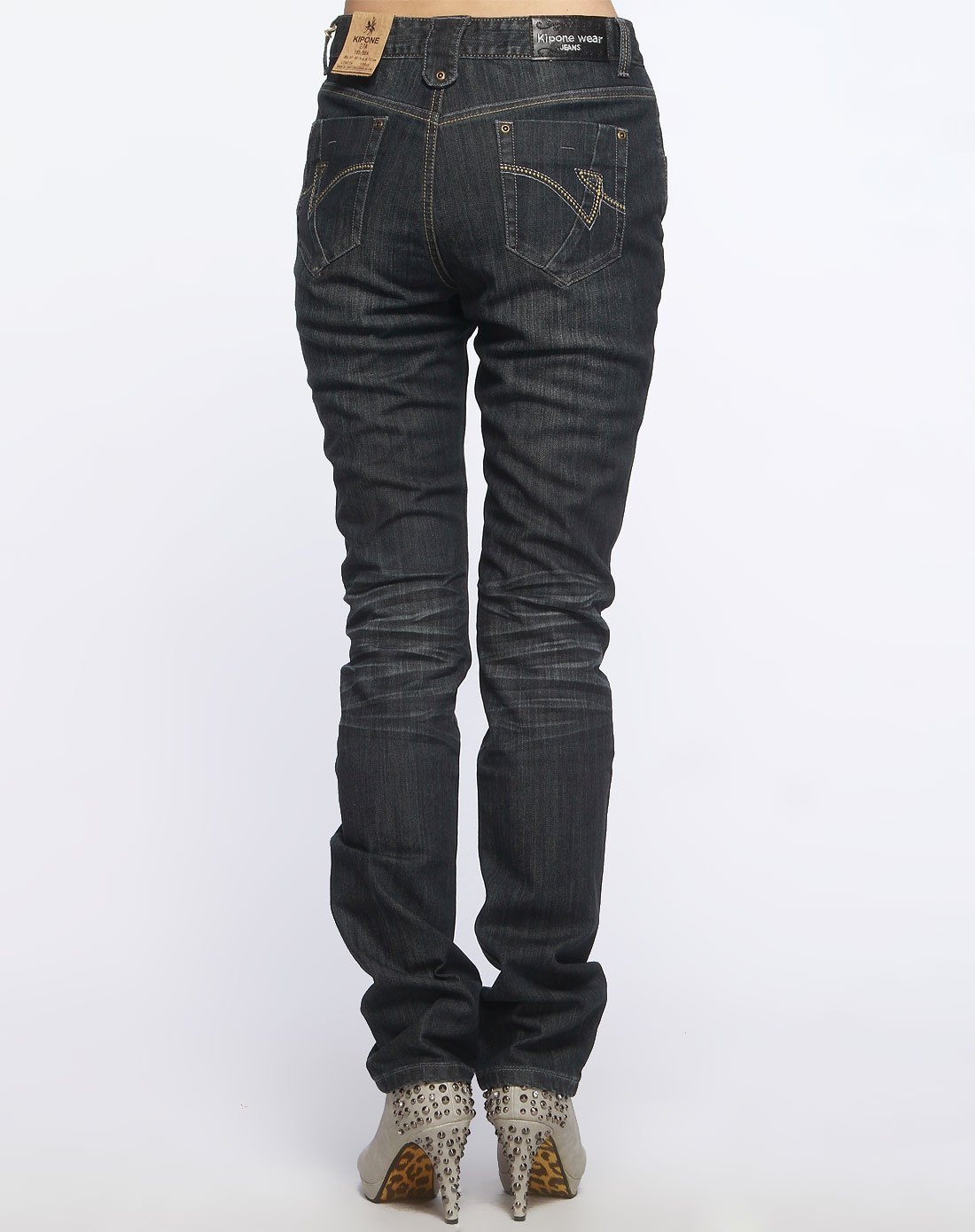 黑灰色休闲牛仔长裤1