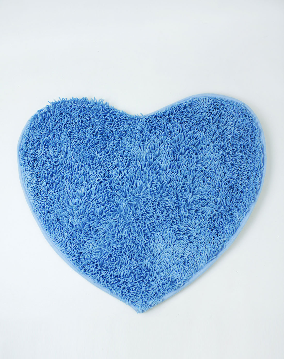 蓝色雪尼尔心型地垫