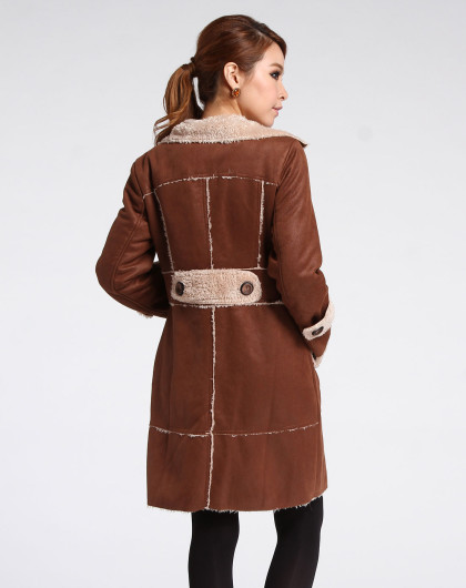 伊莎贝拉咖啡色休闲舒适长袖外套n123s007491_唯品会