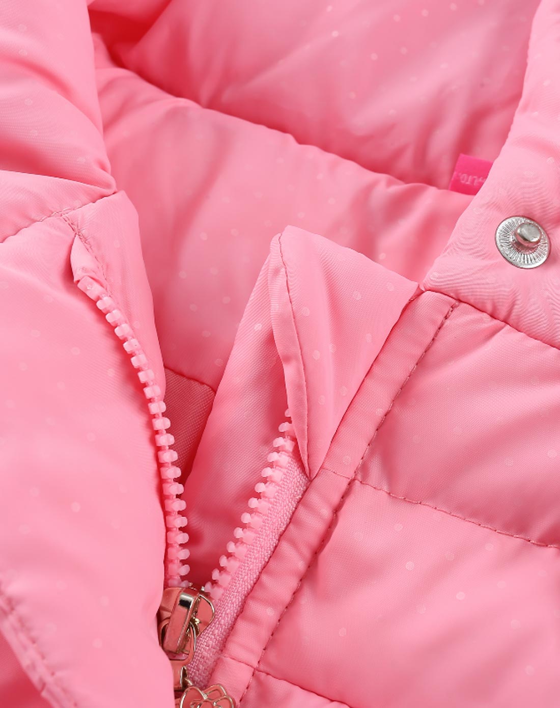 女童玫粉天使派对蝴蝶结羽绒服