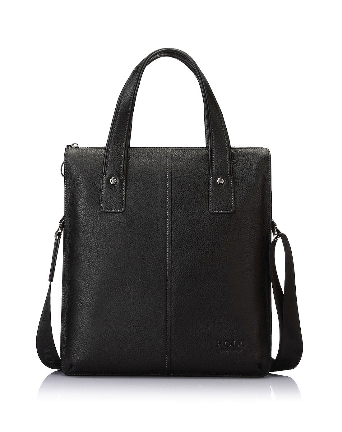 保罗美思得polomeisdo男包专场-黑色头层皮手提日字包