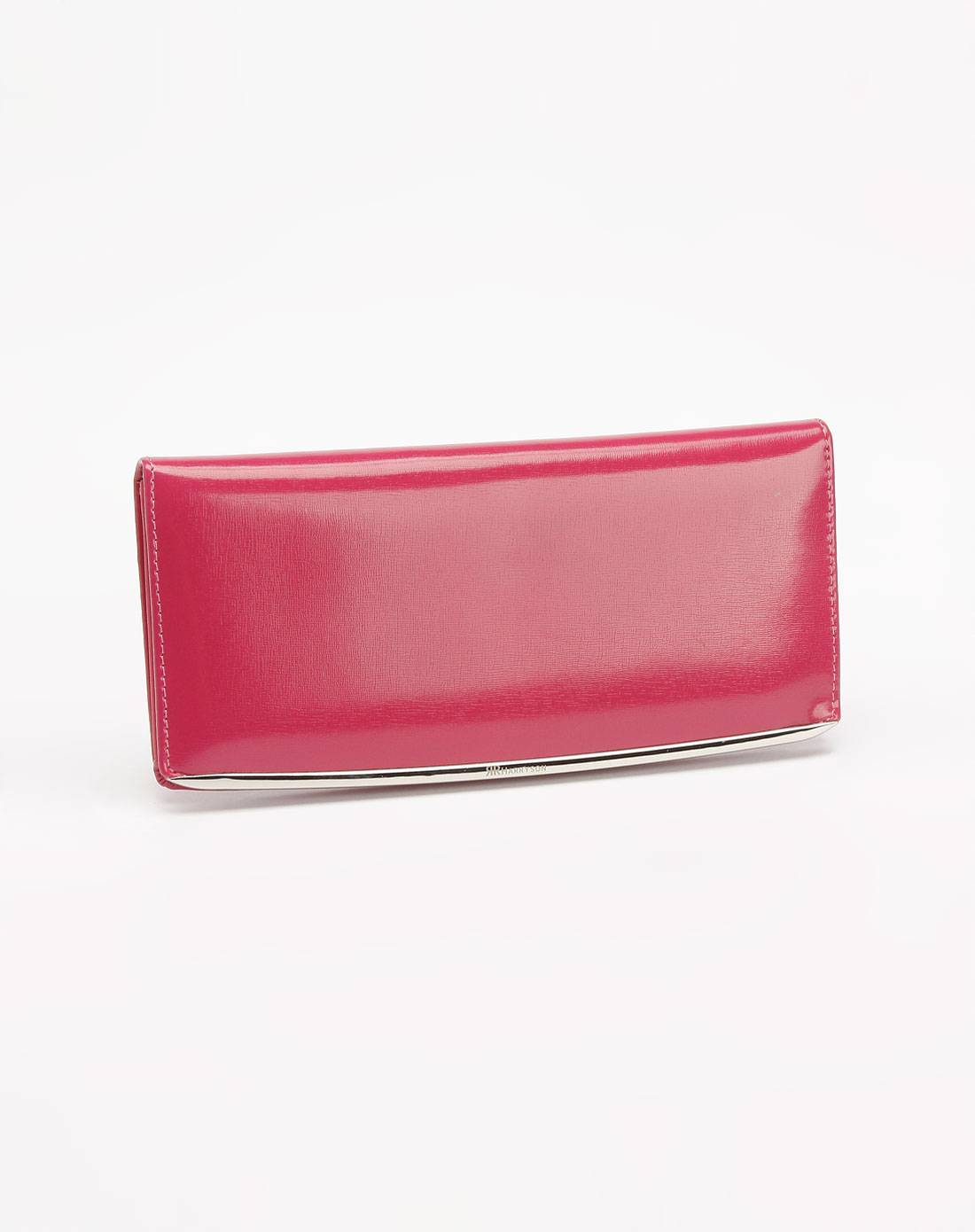 亮紫红色时尚压纹钱包