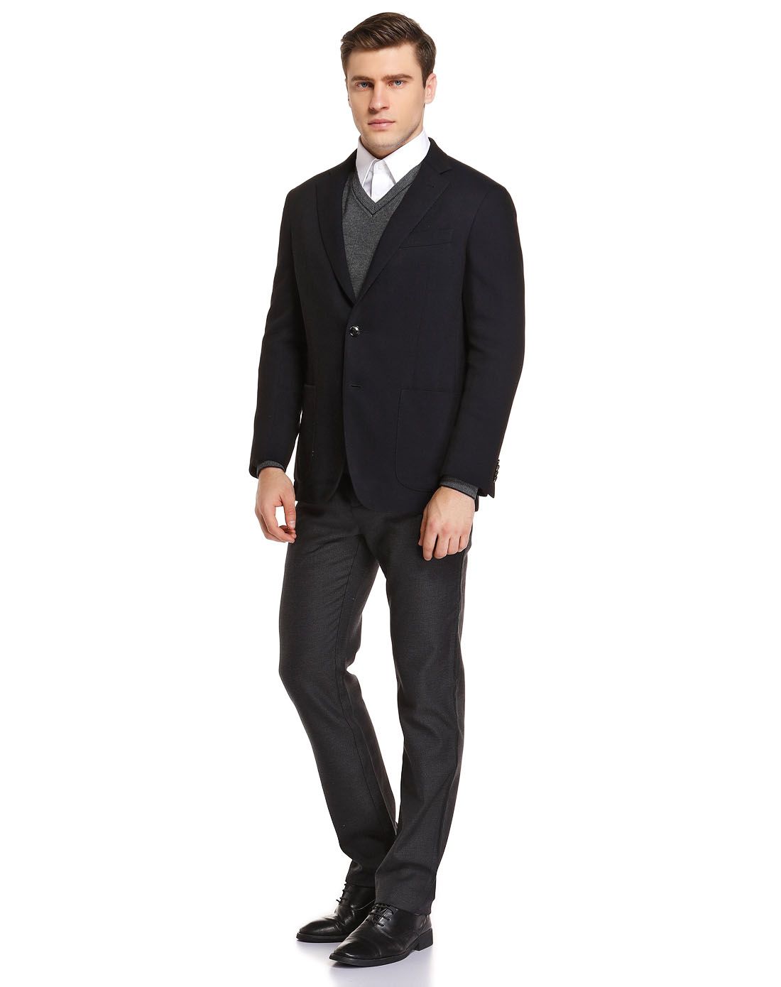 意大利奢华绅士baldassari 百搭休闲长袖西服bbu73330u700_唯品会