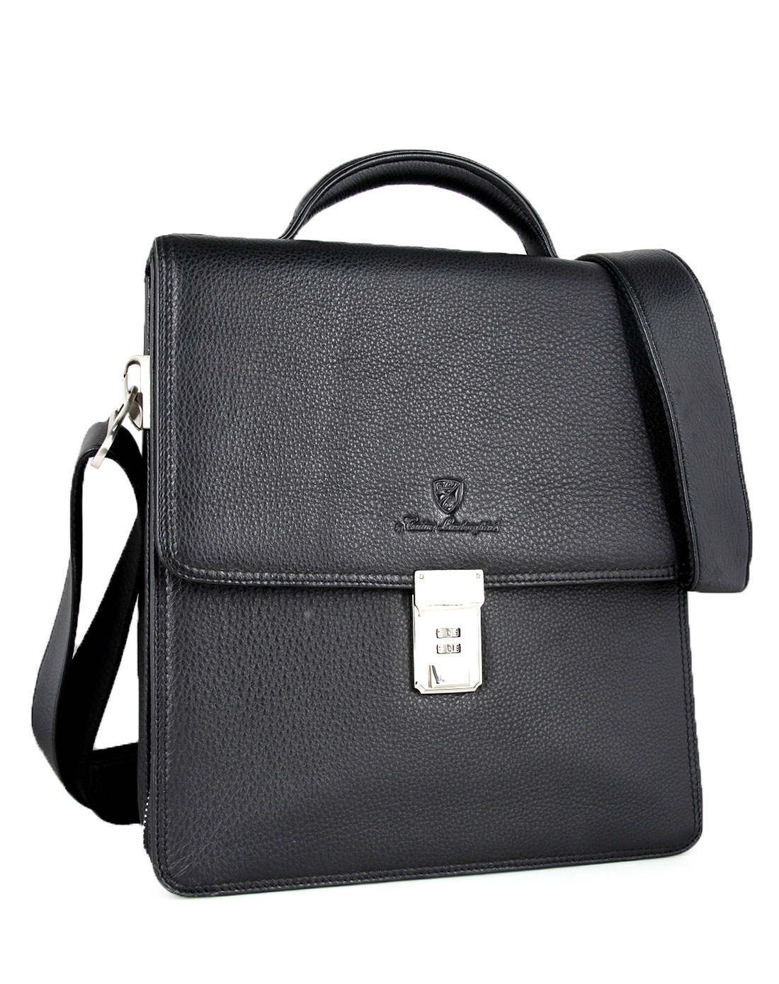 林宝坚尼男女包混合专场-男款黑色牛皮日字包