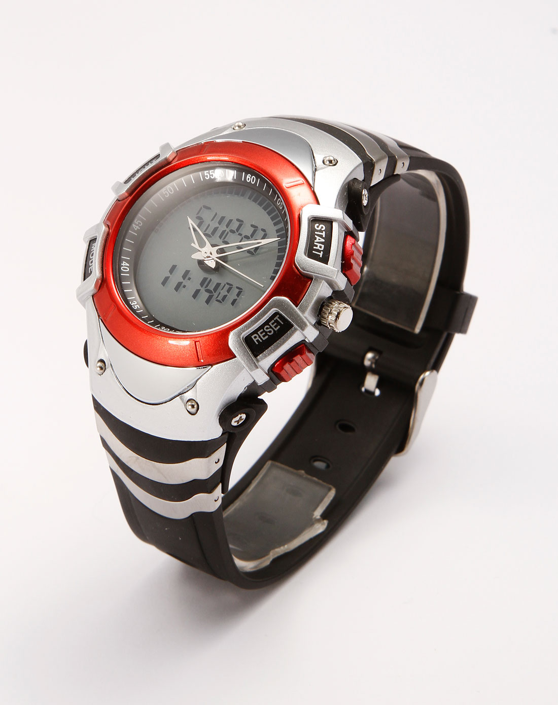 品牌手表特惠专场-snoopy 男款红/灰/黑色时尚个性胶带电子表