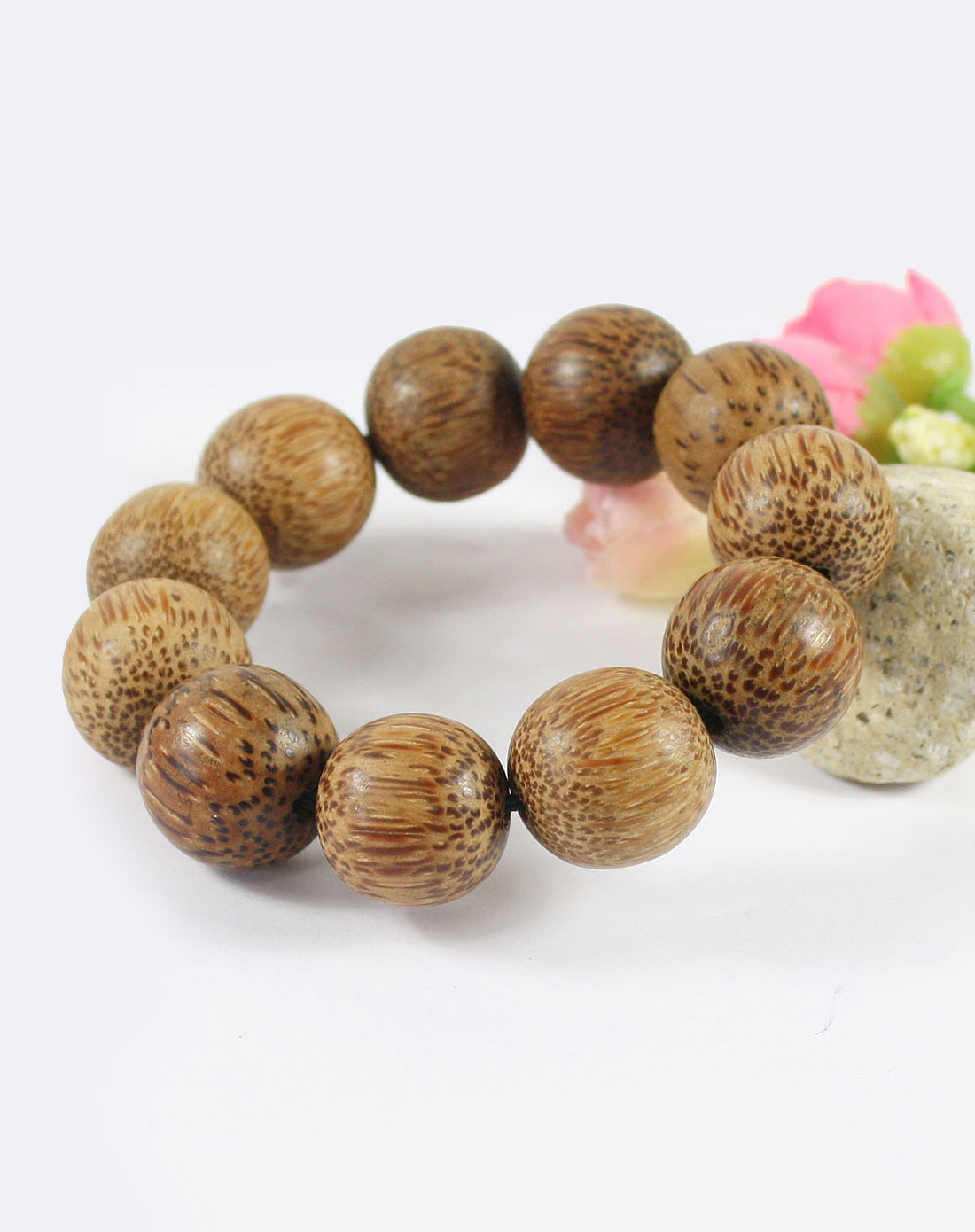 豹纹天然老挝沉香手链20mm