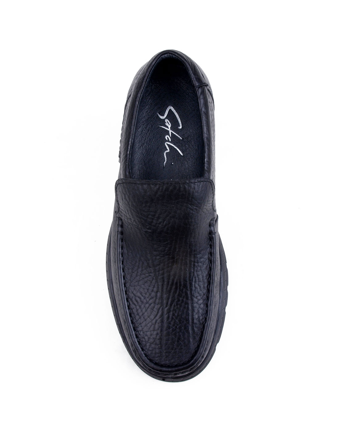 沙驰satchi男鞋专场-男款黑色商务休闲鞋