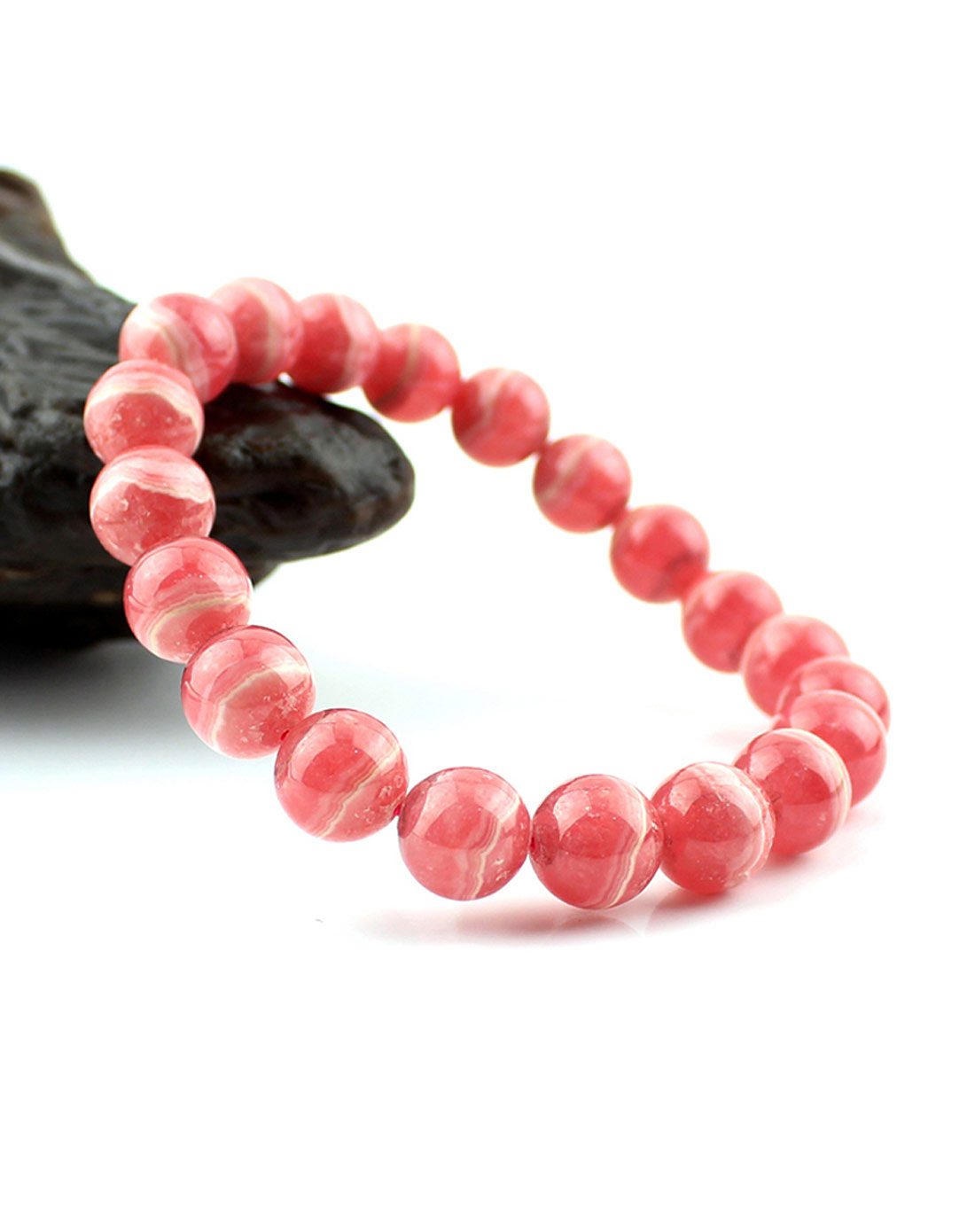 2a级天然红纹石手链(附证书)