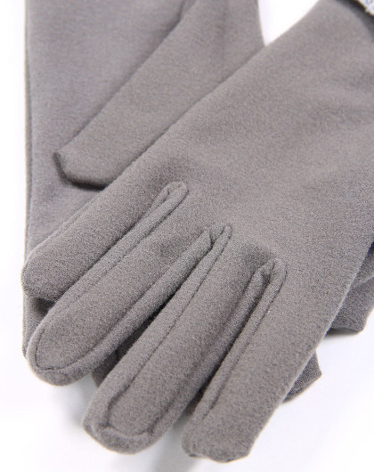 灰色牛奶丝优雅手套
