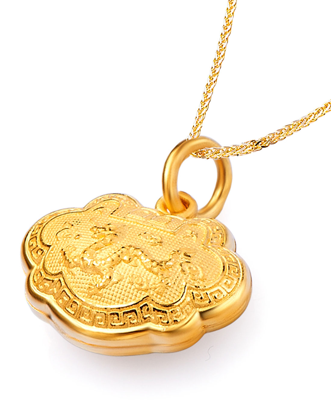 长命锁黄金足金吊坠(工费:60,约2.64g)