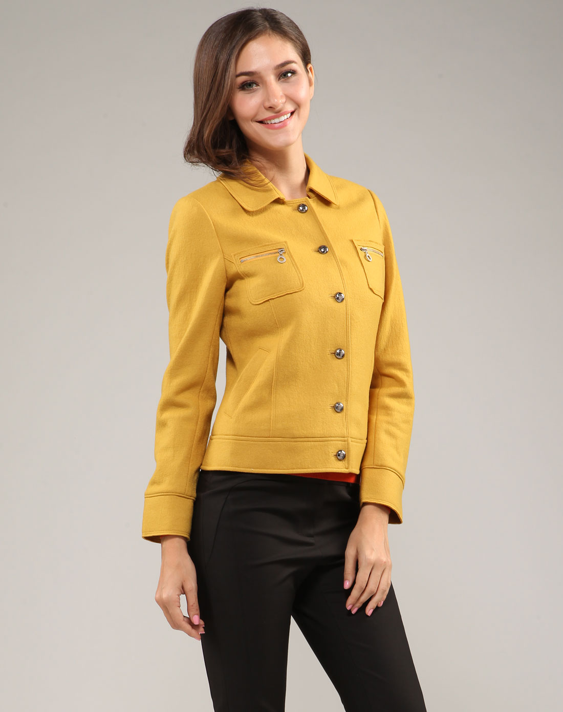 女款黄色单上衣