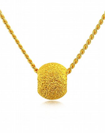 足金幸运珠吊坠 3.27克