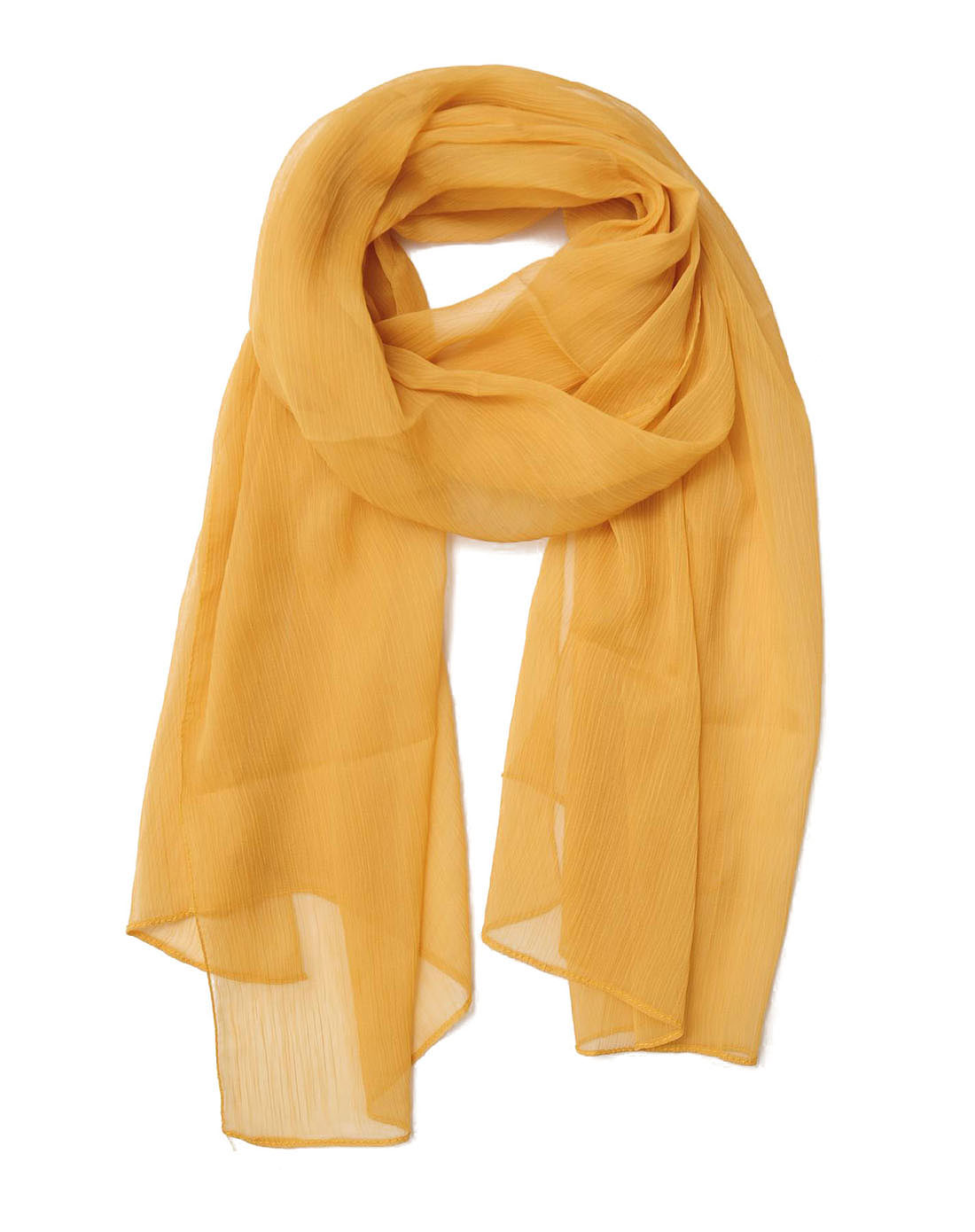 女款土黄色纯色时尚围巾
