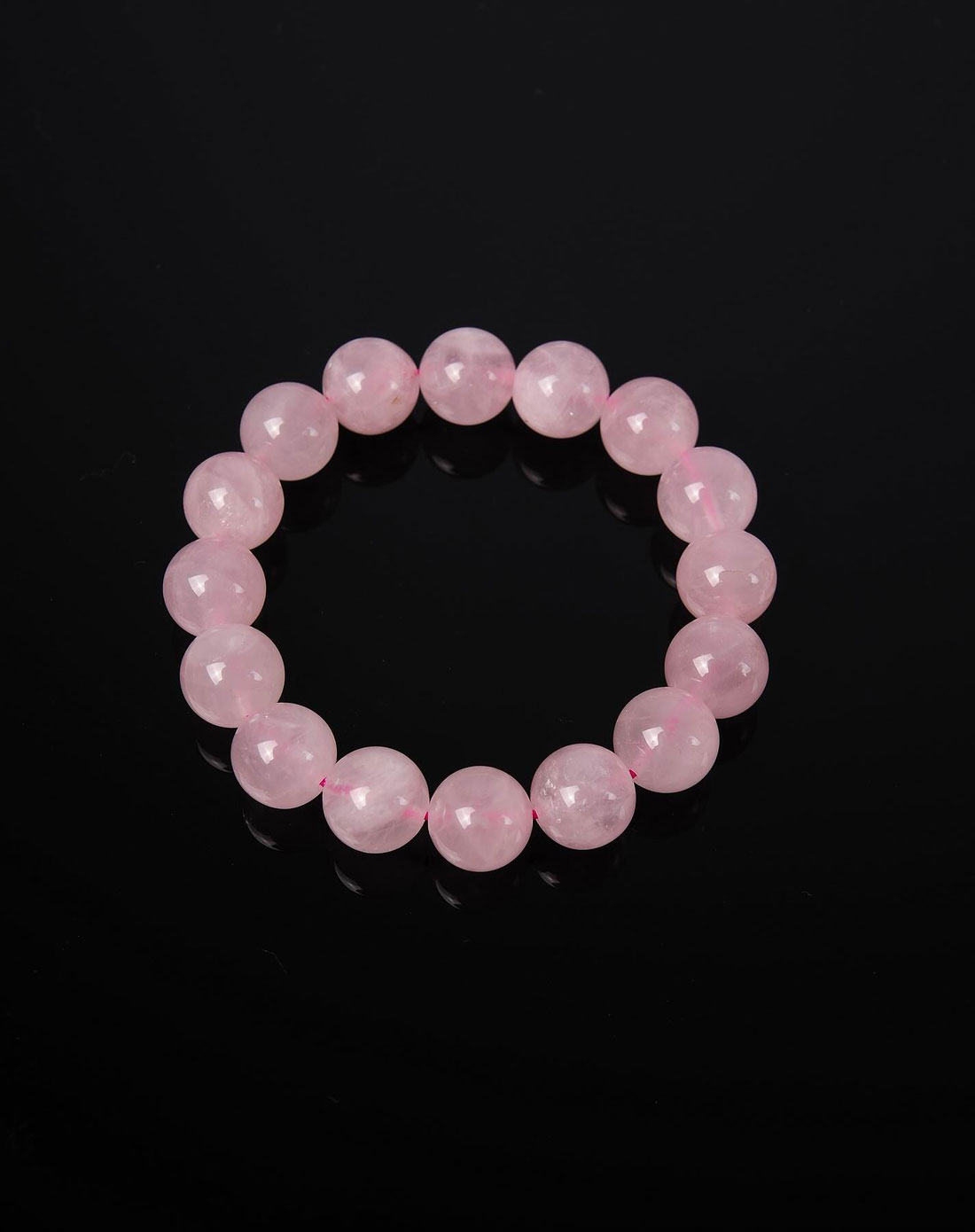 女款粉色天然粉水晶招桃花手链