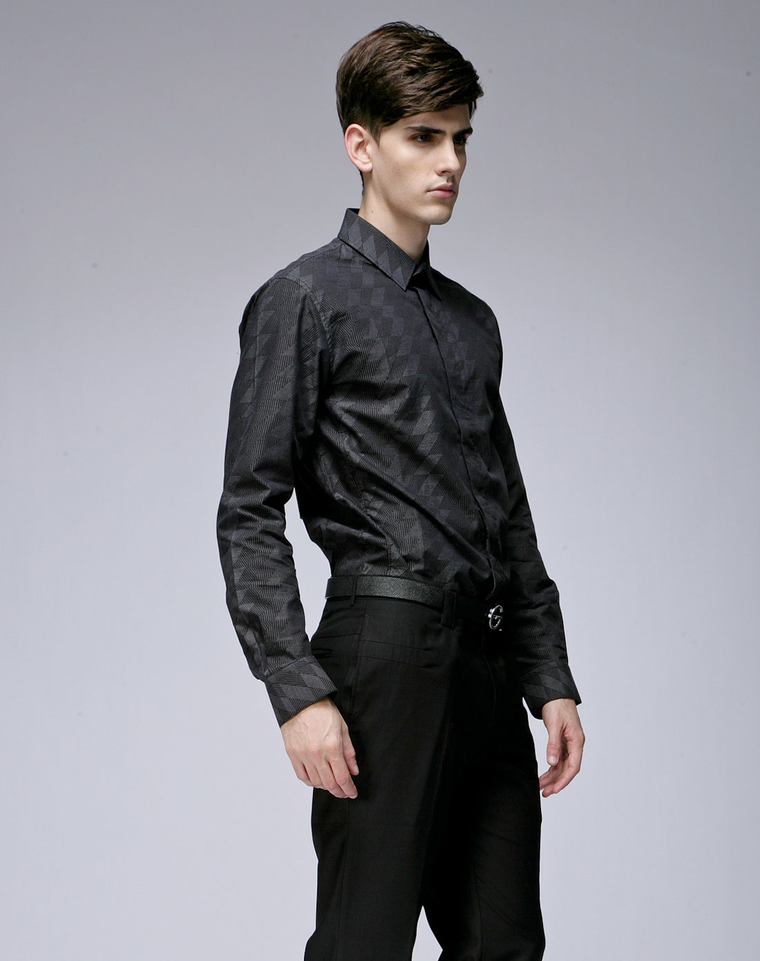 商务英伦风长袖衬衫