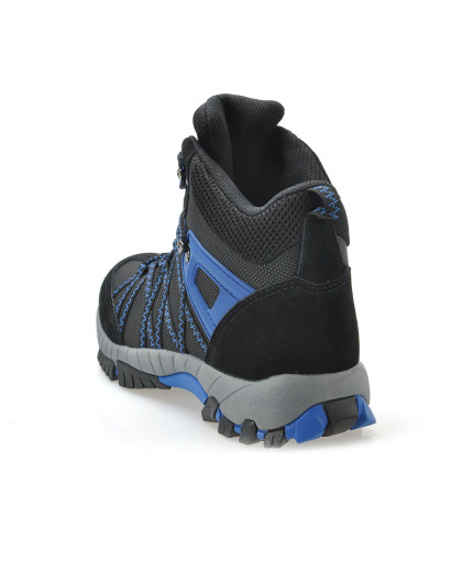 犸凯奴 男款黑色时尚透气高帮登山徒步鞋