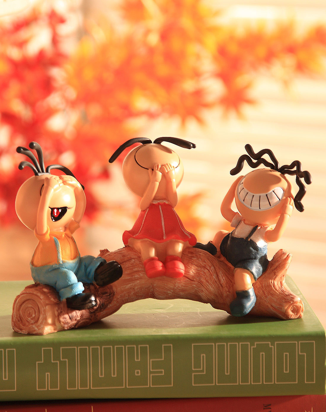 卡通树脂工艺摆件-三毛(不听,不看,不语)