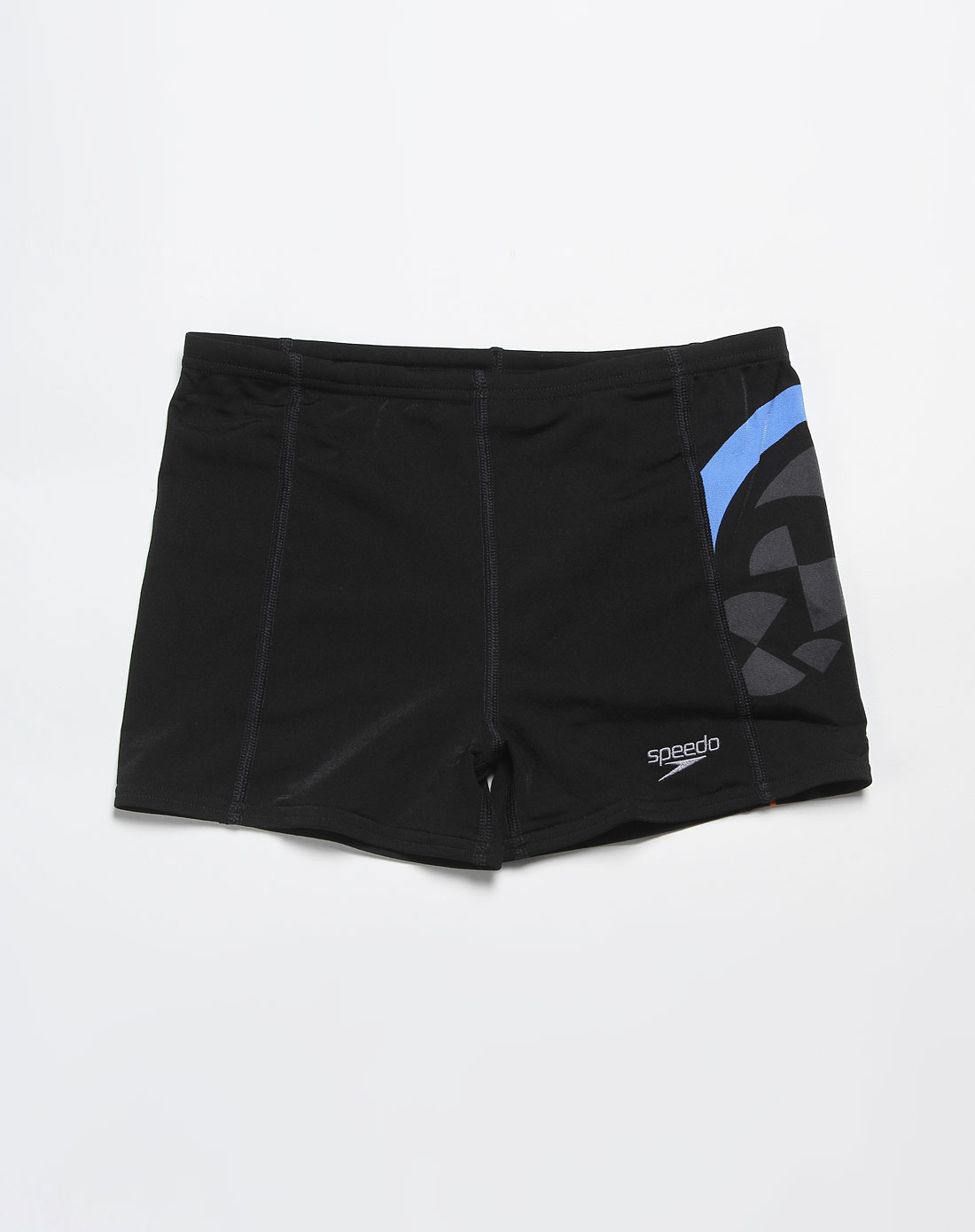 男童黑色平角休闲泳裤