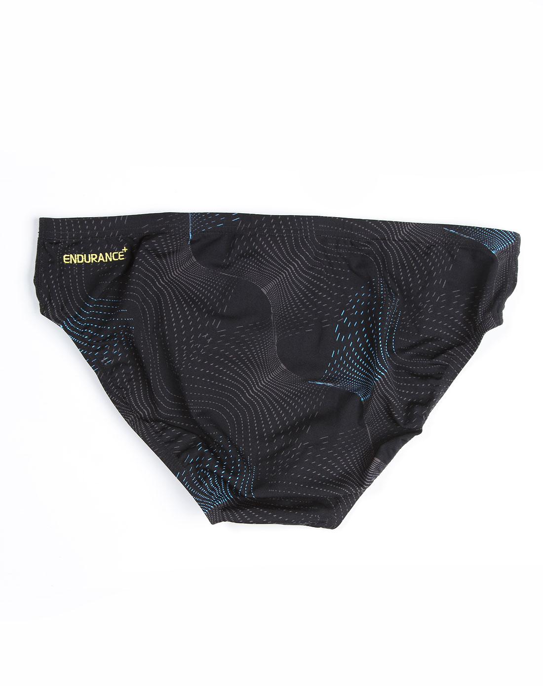 男款黑色底印纹三角泳裤