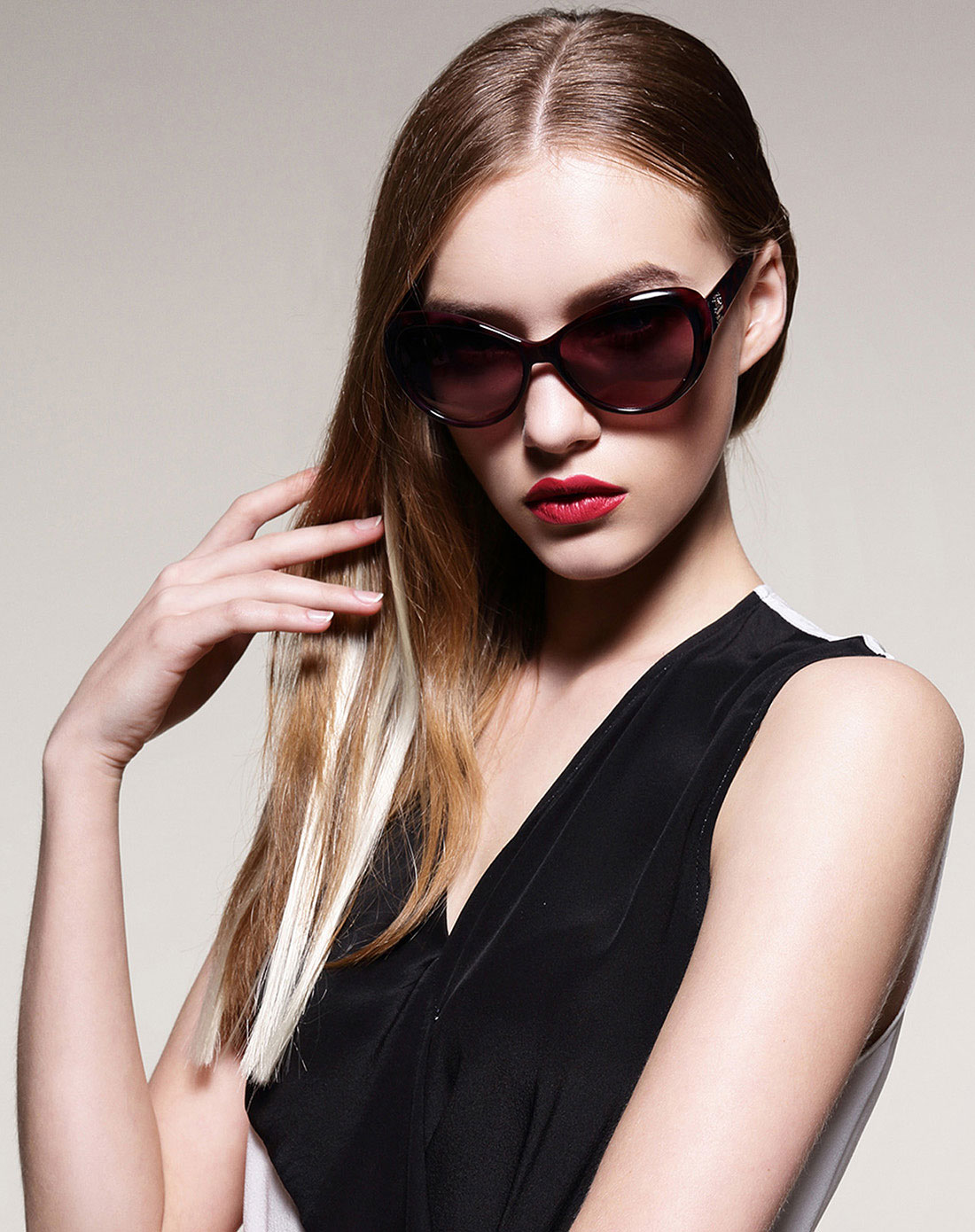 she's 紫色欧美潮人pc镜片墨镜